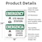 Signmission Eye Wash Station Bilingual, 18 in W x Rectangle, Aluminum OS-2PACK-EM-A-1824-L-10317 - alternate 5